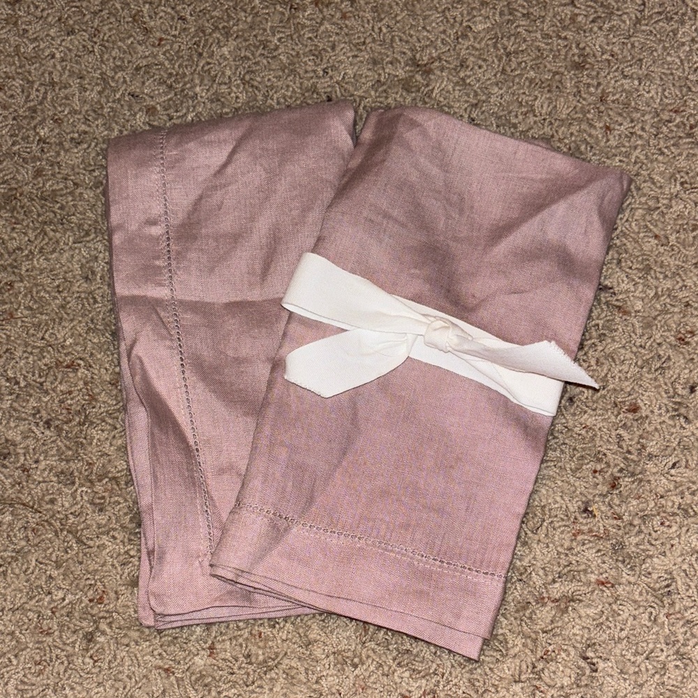Pink Linen Napkins from Pottery Barn